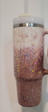 Load image into Gallery viewer, 40 OZ Custom Sublimation and Glitter Tumbler with Handler
